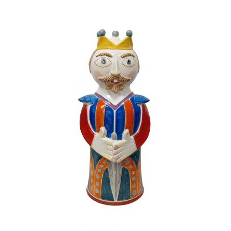 Desimone pottery King PL259 handmade sicilian ceramic statue Desimone pottery King PL259 handmade sicilian ceramic statue